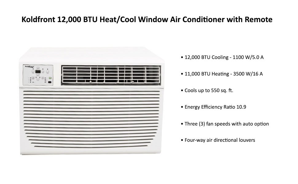 Koldfront 12,000 BTU Heat/Cool Window Air Conditioner